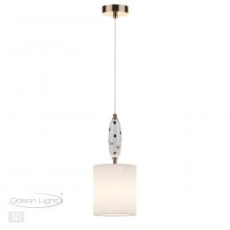 Odeon light exclusive 5423/1 MODERN ODL_EX24 43 золотой/молочный/белый/металл/керамика/ткань Подвес E14 1*40W POLLEN  - 4 купить